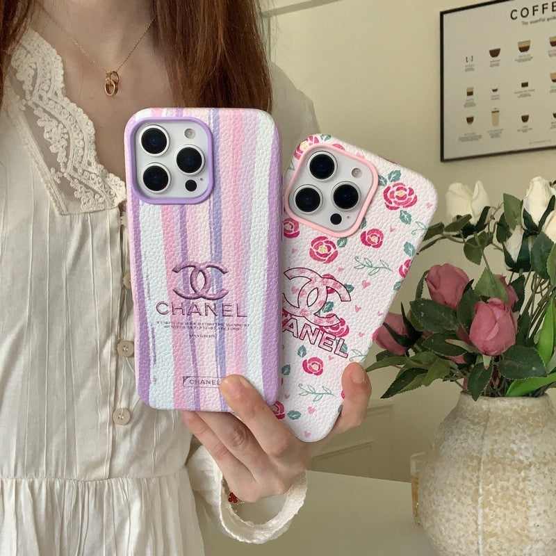 CC Flower Leder iPhone Hülle