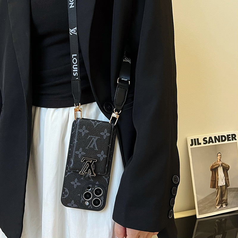 Lou Card Borse Chain Black IPhone Case