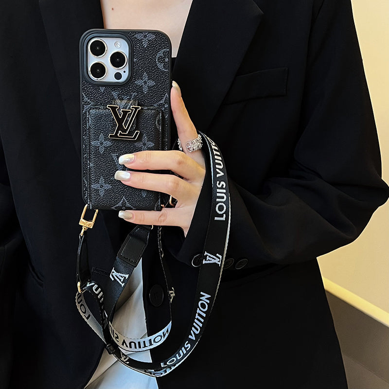 Lou Card Borse Chain Black IPhone Case