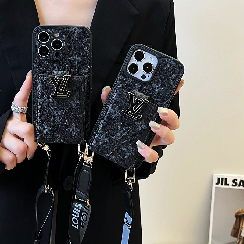 Lou Card Borse Chain Black IPhone Case