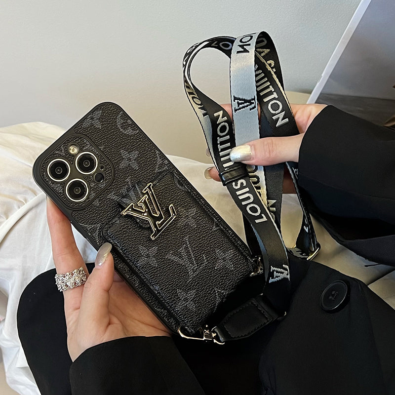 Lou Card Borse Chain Black IPhone Case