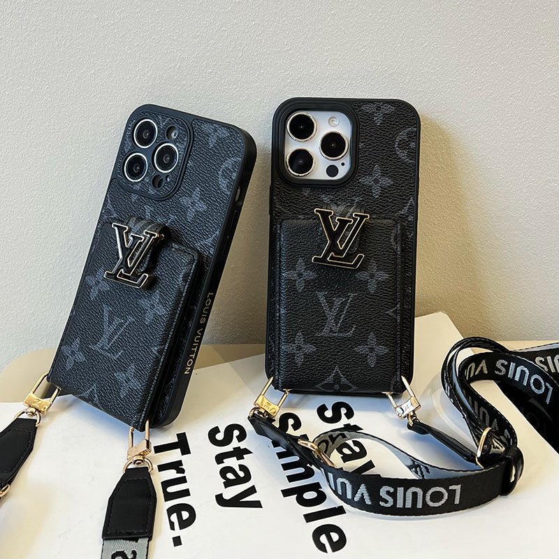 Lou Card Borse Chain Black IPhone Case