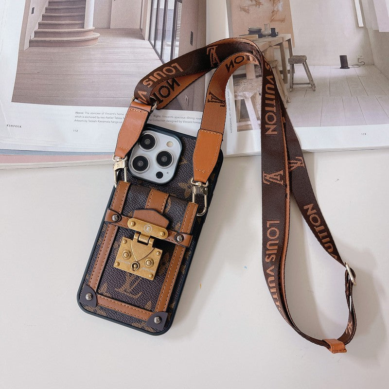 Lou GG Card Holder Chain iPhone Case