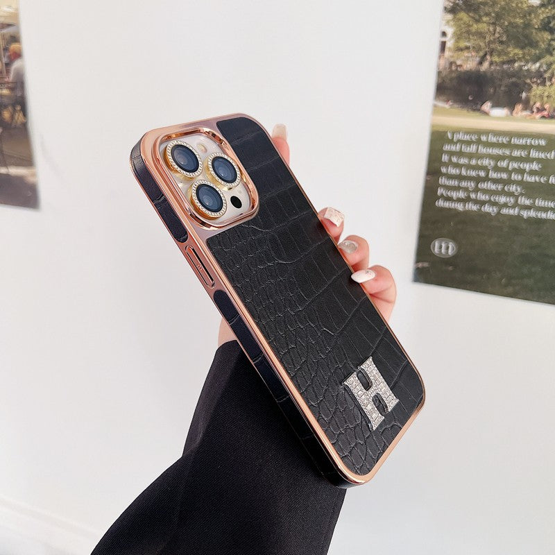 Herm Diamond Logo Rose Gold iPhone Case