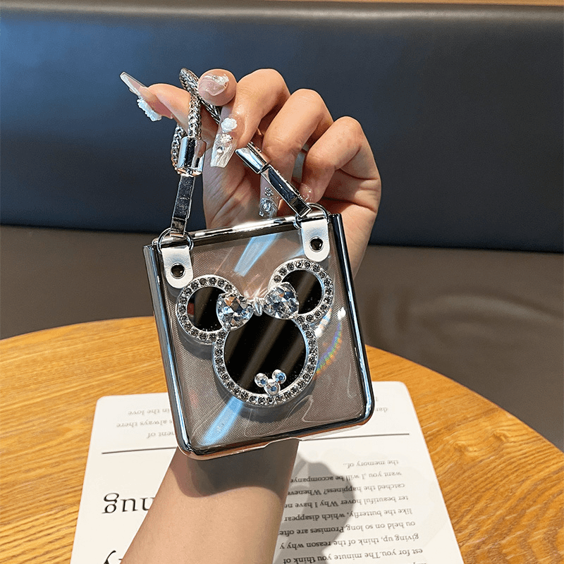 Samsung Makeup Mirror Hand Silver Chain Galaxy Z Flip 6/5/4/3