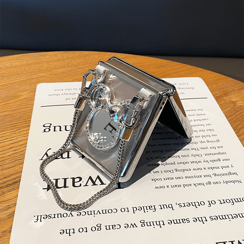 Samsung Makeup Mirror Hand Silver Chain Galaxy Z Flip 6/5/4/3
