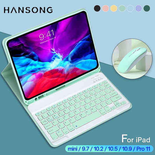 PU Leather iPad Case with Stand and Keyboard