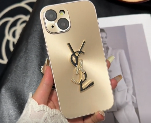 Caso do iPhone mono do brilho y-s-l x mono