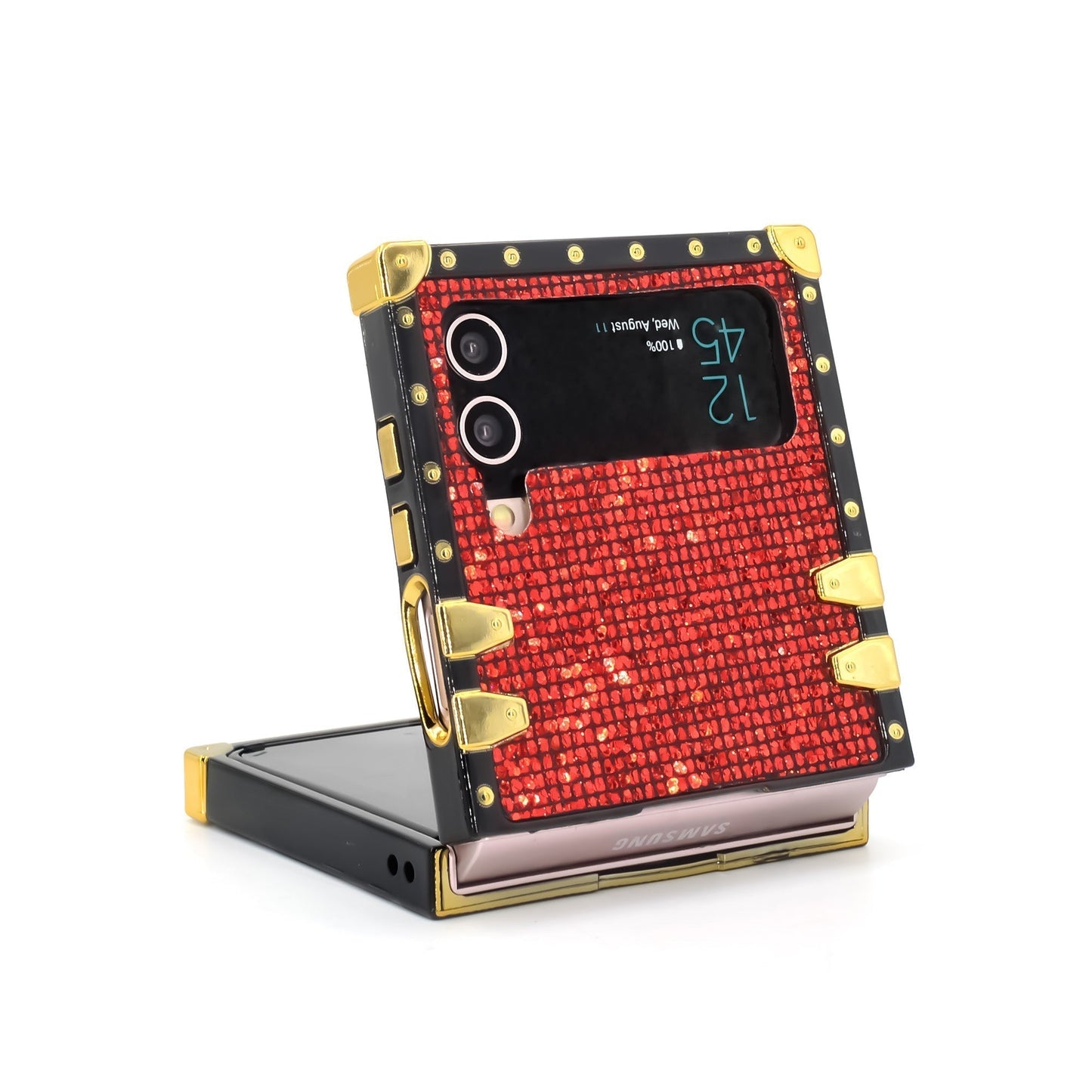 三星Galaxy Z Flip6/5/4/3 5G正方形盒“ Ruby”