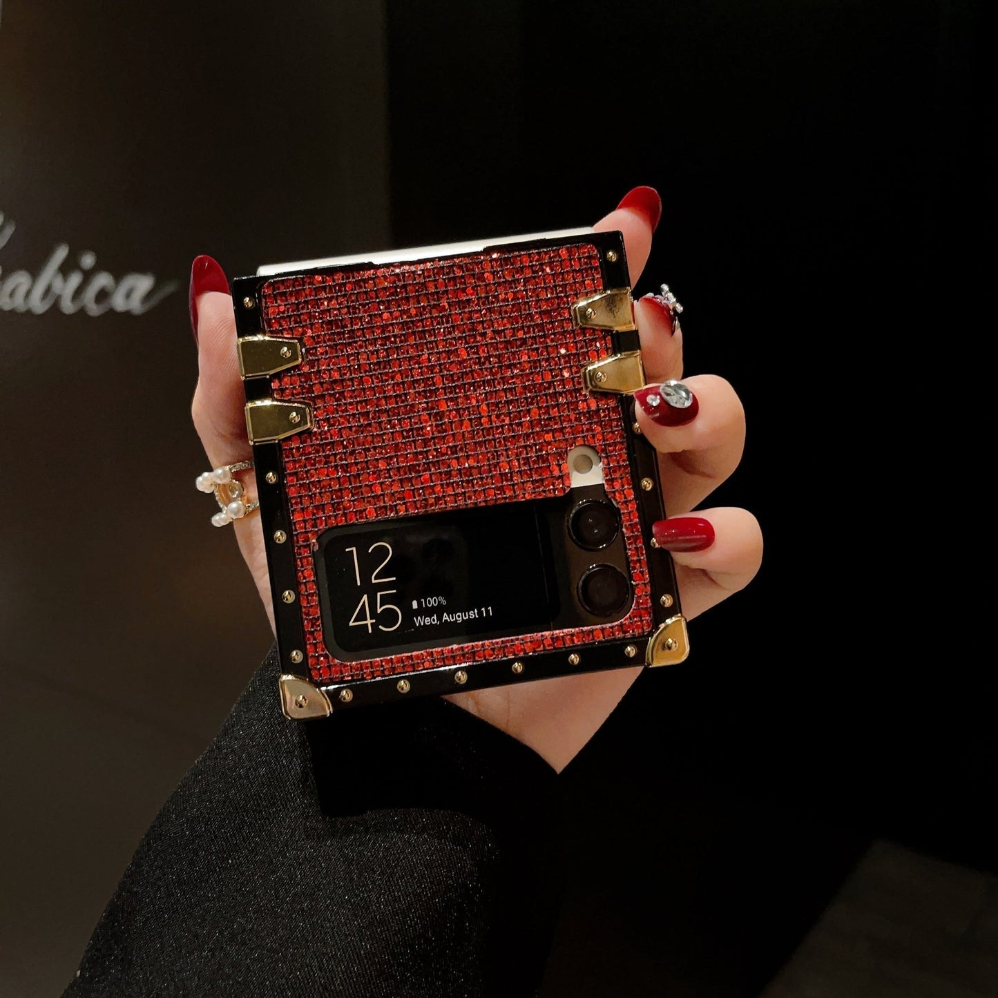 三星Galaxy Z Flip6/5/4/3 5G正方形盒“ Ruby”