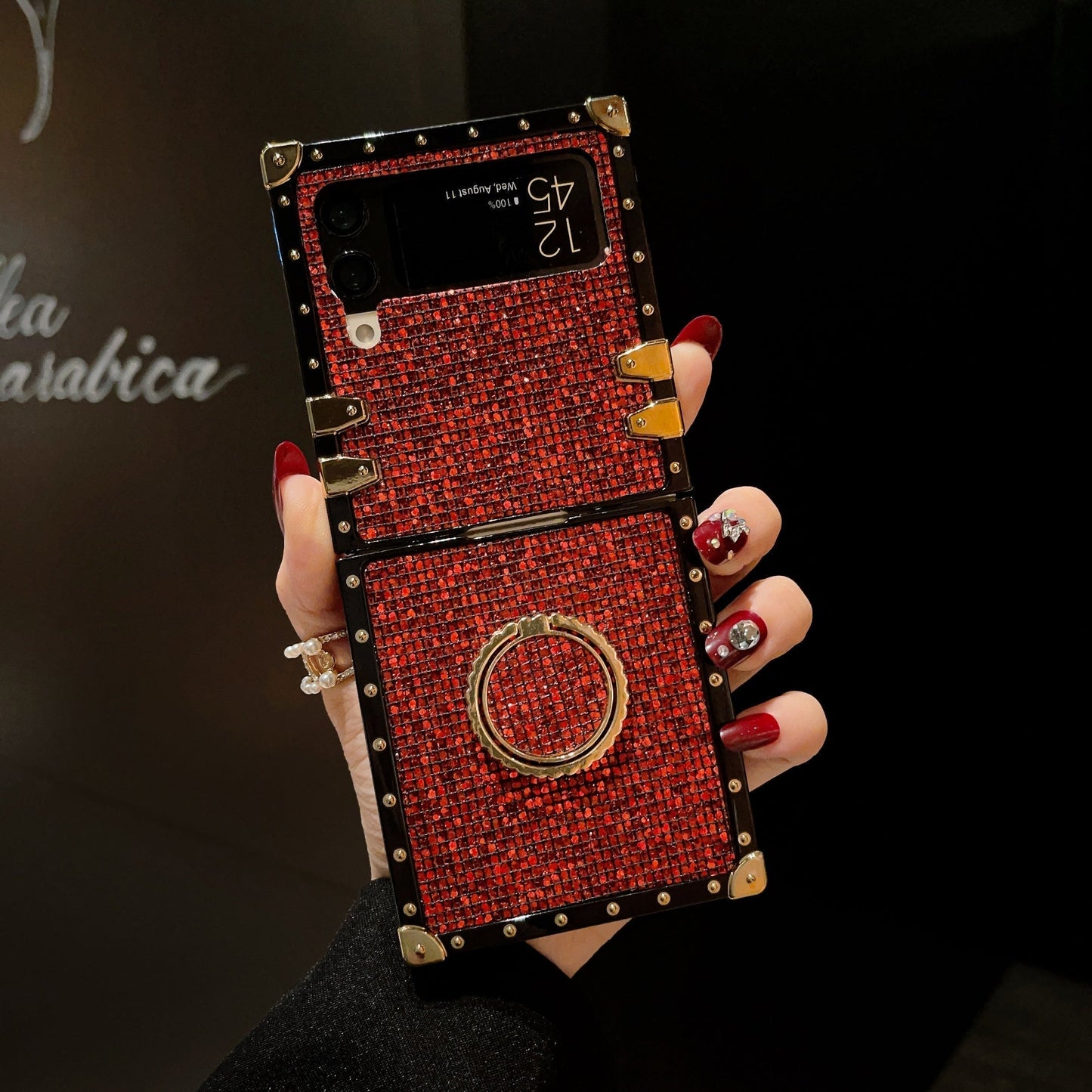 Samsung Galaxy Z Flip6/5/4/3 5G مربع العلبة "Ruby Ring"