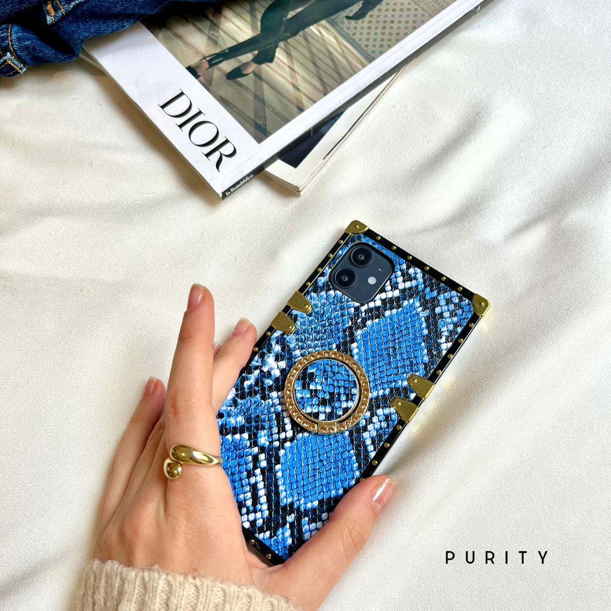 Samsung Case med Ring "Blue Rattlesnake"